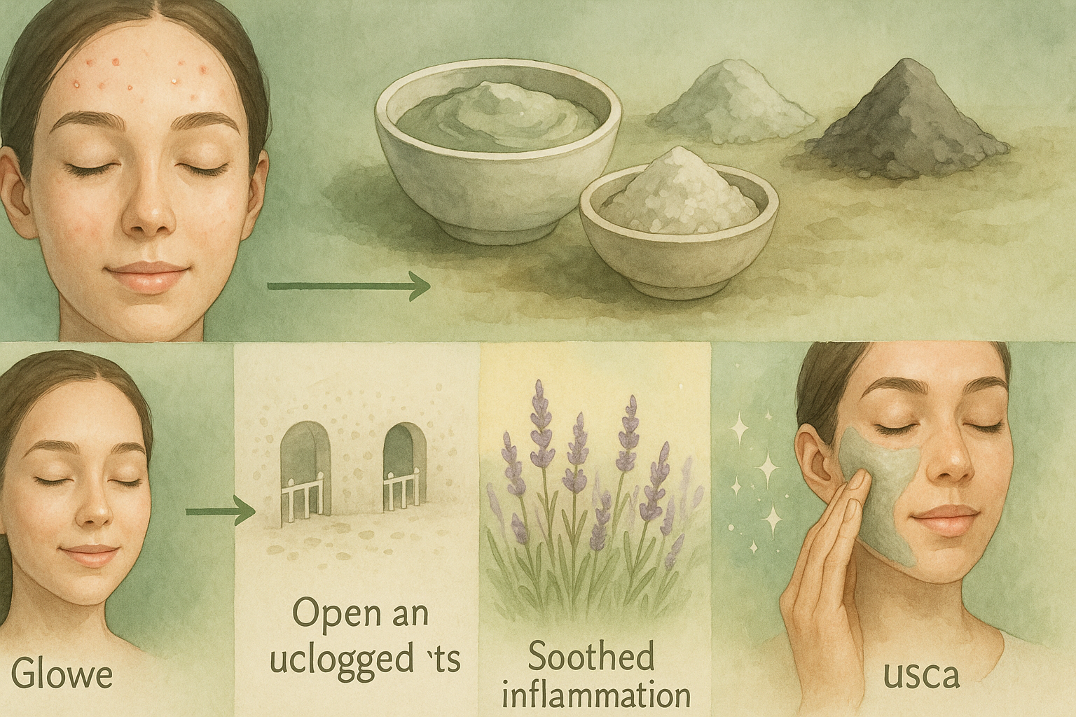 How to Cure Acne: The Benefits of Clay Masks Blog post illustration
