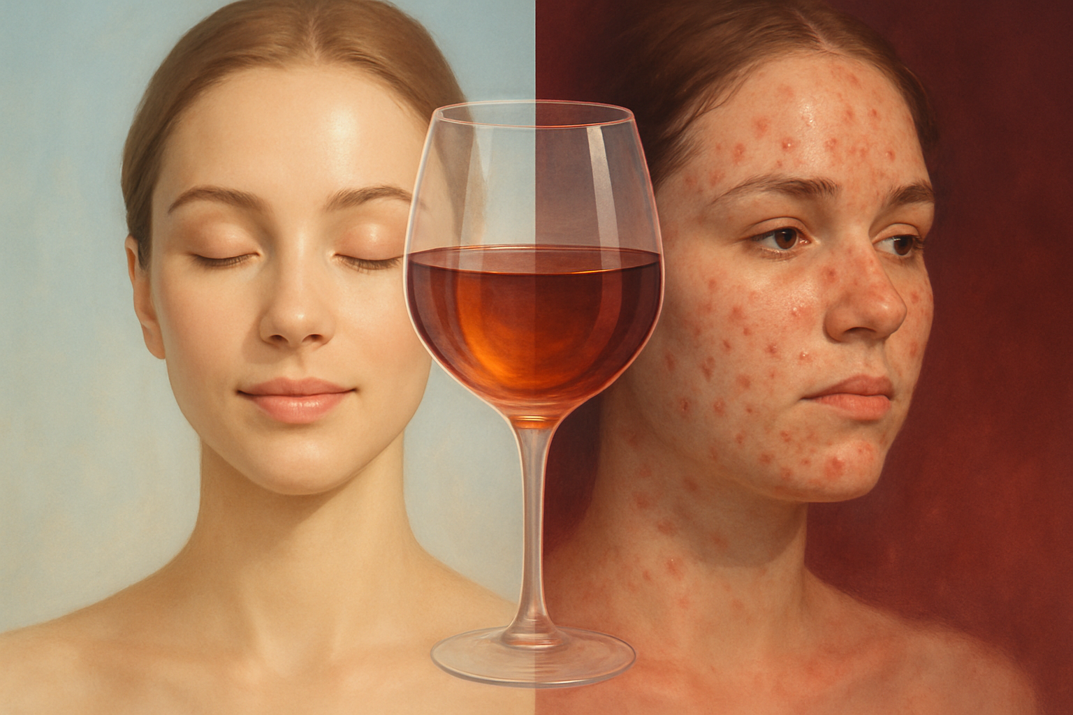 How to Cure Acne: The Impact of Alcohol Consumption Blog post illustration