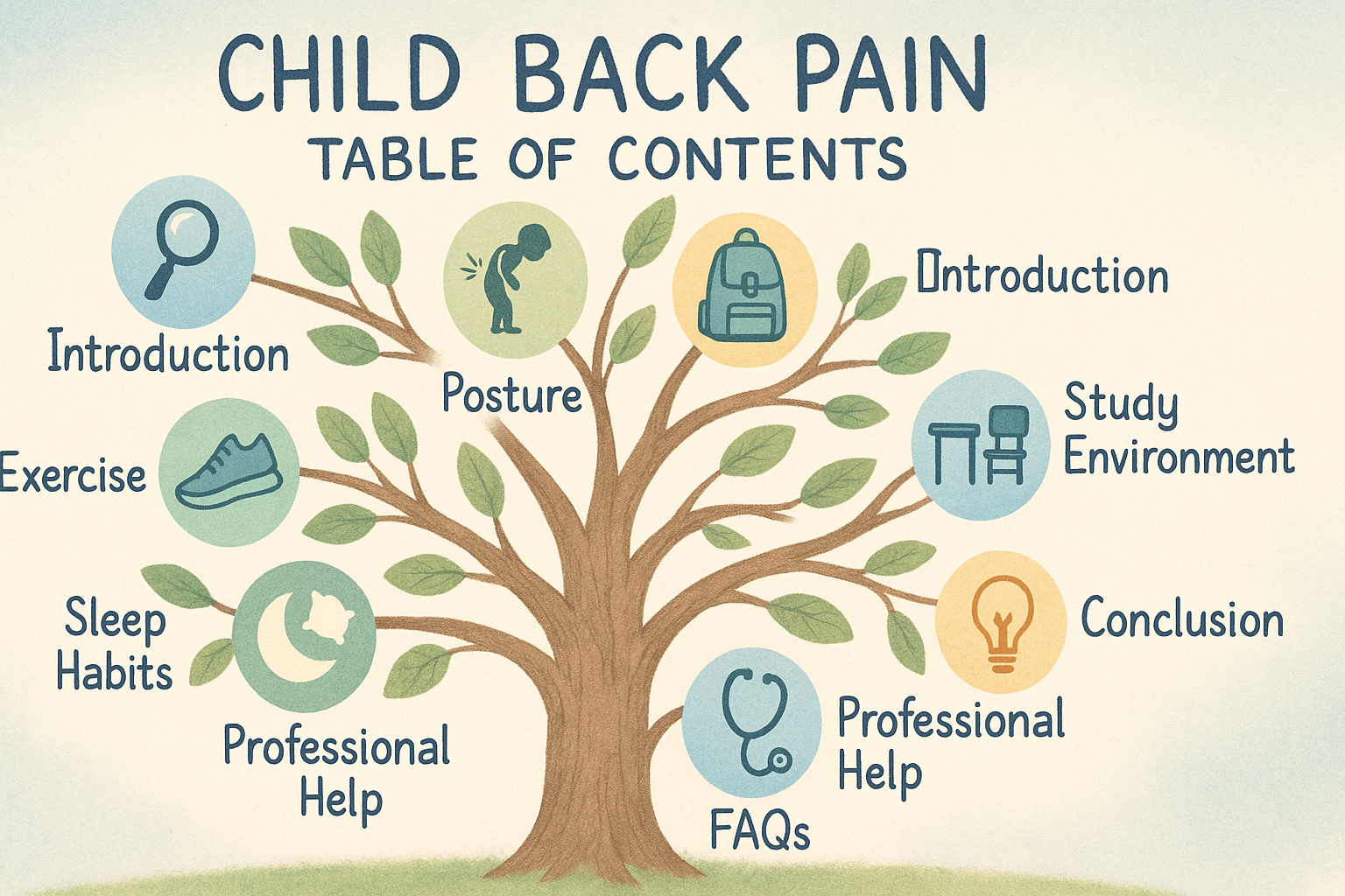 How to Prevent Back Pain in Children and Teenagers Blog post illustration