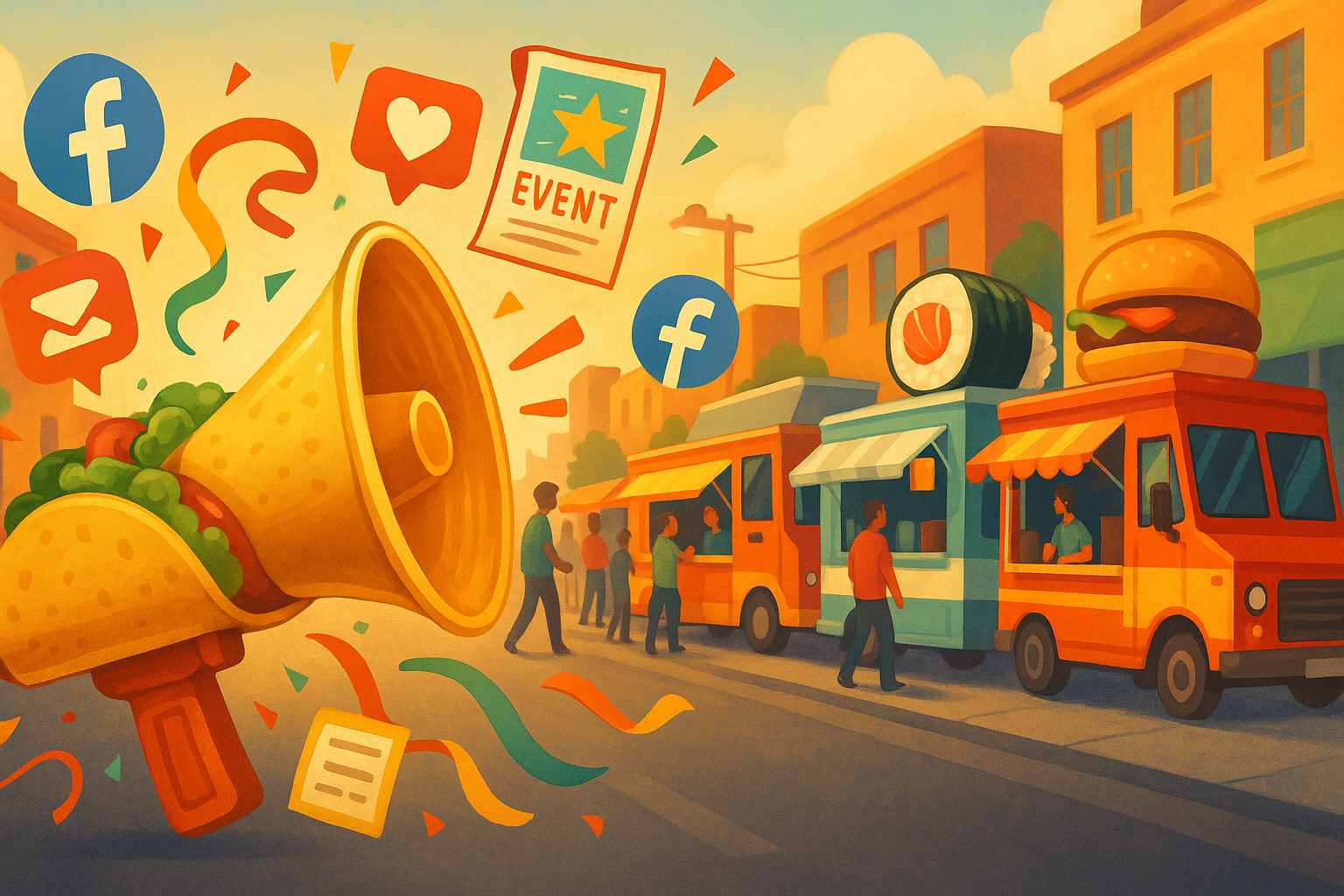 How to Advertise a Food Truck Business Blog post illustration