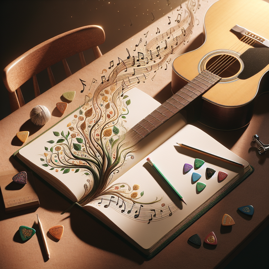 How to Use Journaling for Reflecting on Your Best Guitar Lessons Blog post illustration